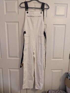 Choosy Denim Overalls with Black Strap Details NWT